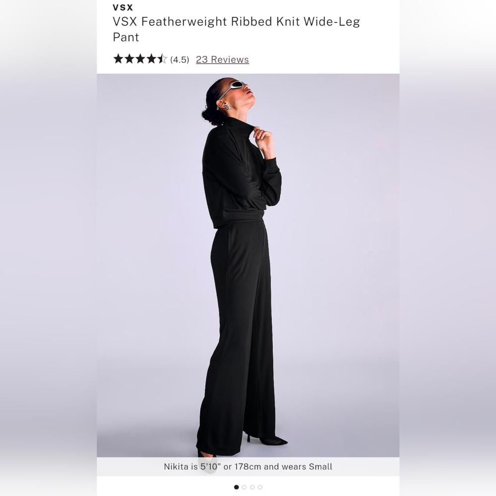 *NWT* VSX Black Featherweight Wide-Leg Pants
